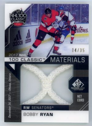 Bobby Ryan 2018-19 UD SP Game Used NHL 100 Classic Materials Net Cord /35