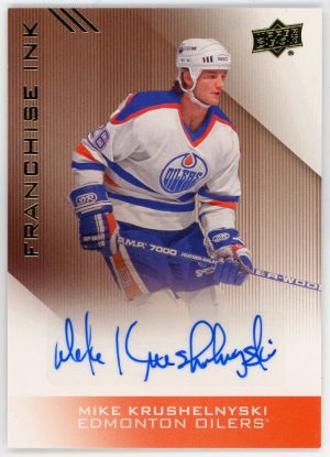 Mike Krushelnyski 2013-14 UD Edmonton Oilers Franchise Ink FI-MK