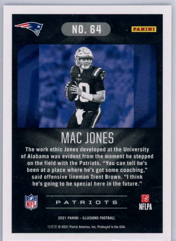 Mac Jones Patriots 2021 Panini Ilusions Diamond Rare SSP Rookie Card #64