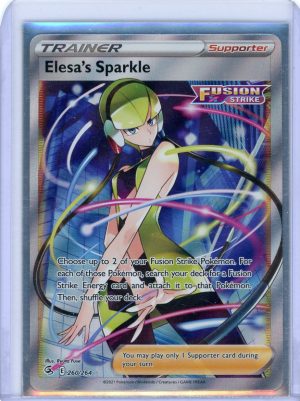 Pokemon Trainer Elesa's Sparkle 260/264 Fusion Strike Full Art Ultra Holo