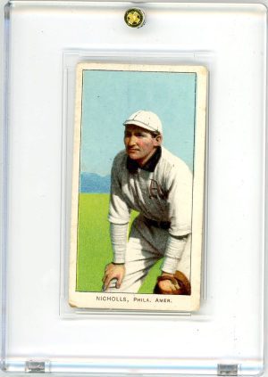 Simon Nicholls Phila T-206 1909-11 Piedmont Baseball Series Card#150