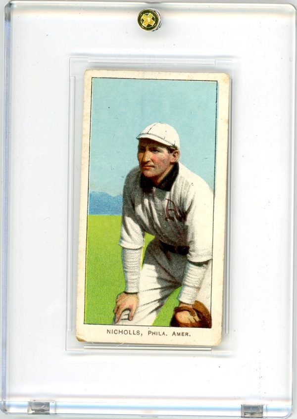 Simon Nicholls Phila T-206 1909-11 Piedmont Baseball Series Card#150