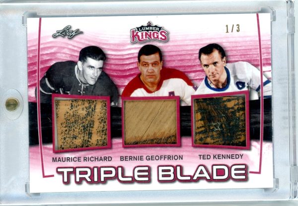 2017 Maurice Richard Leaf Lumber Kings Triple Blade 1/3 Hockey Card #TB-03