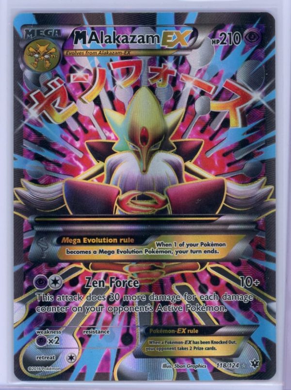 Pokemon Mega Alakazam EX 118/124 Fates Collide Full Art Ultra Rare