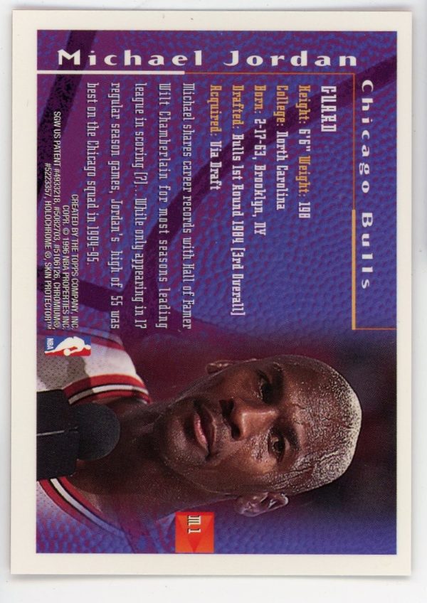 Michael Jordan 1995-96 Topps Finest #M1