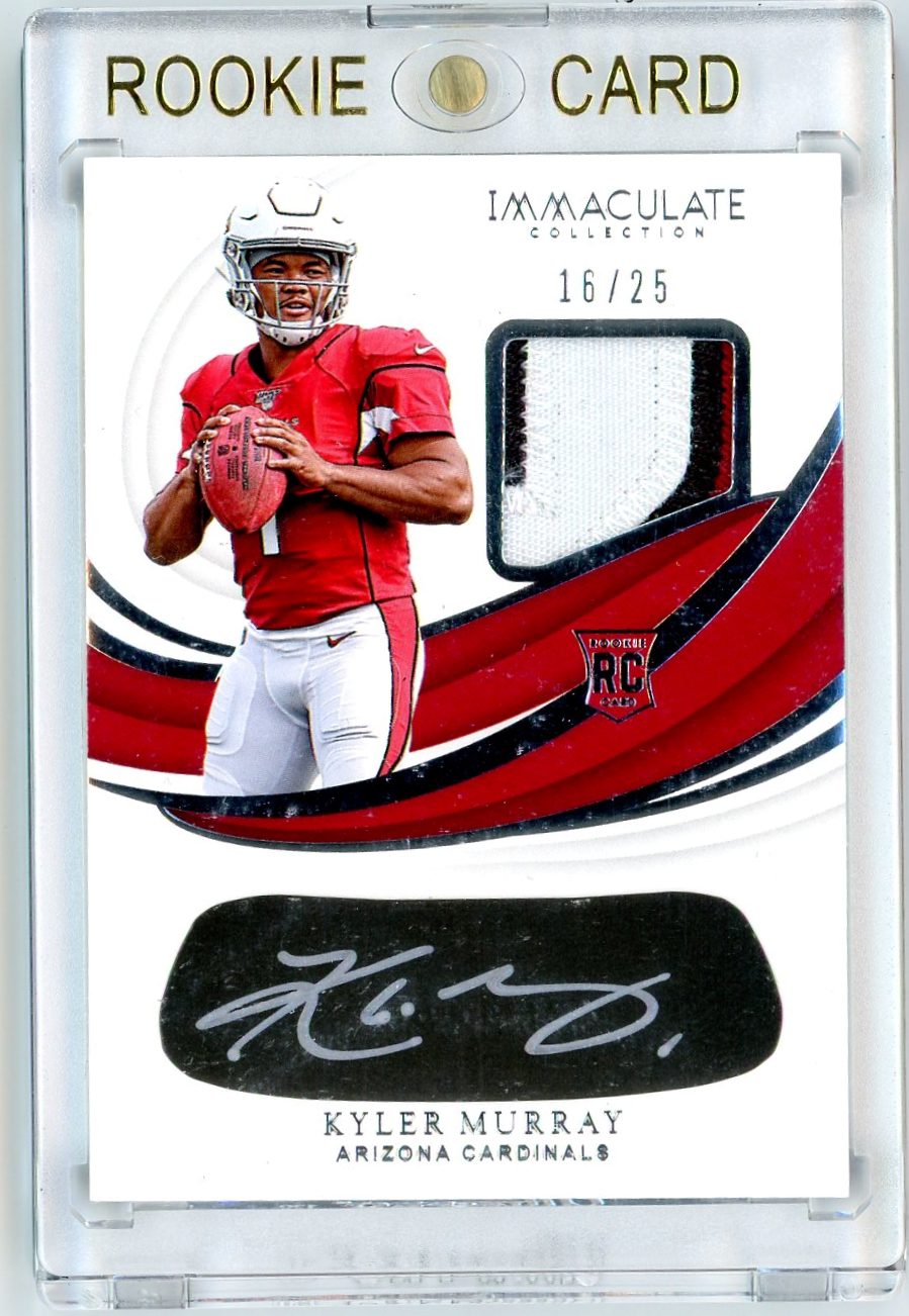 : 2019 Panini Obsidian Kyler Murray Rookie Game Worn Jersey Patch  Card #'d /50 : Collectibles & Fine Art