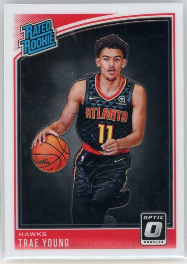 Trae Young Hawks 2018-19 Donruss Optic Rated Rookie Card #198