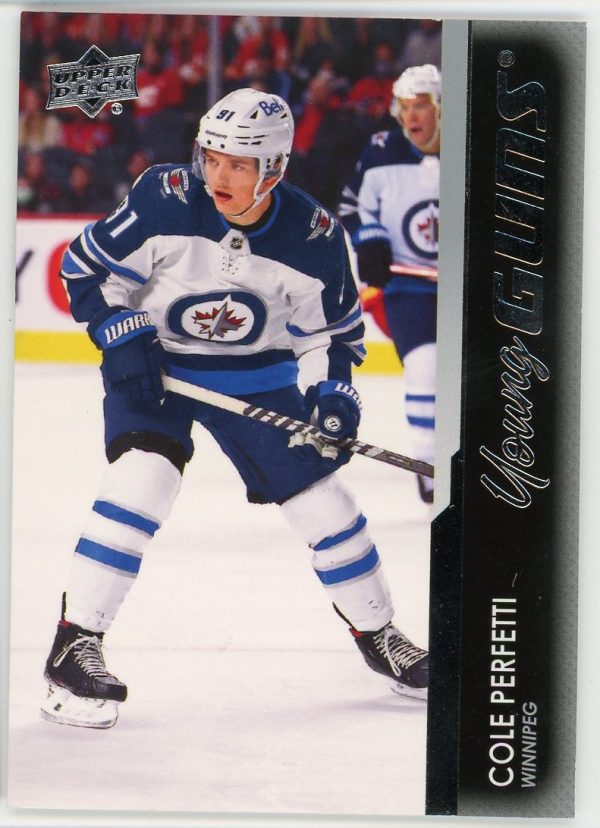 2021-22 Cole Perfetti Jets UD Young Gun Rookie Card #466