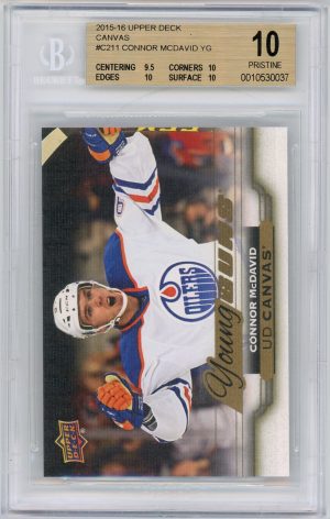 Connor Mcdavid 2015-16 UD Series 2 Young Guns Canvas BGS 10 #C211