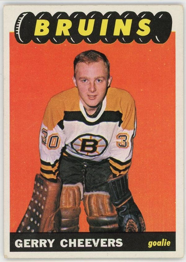 Gerry Cheevers Bruins 1965-66 Topps Rookie Card #31