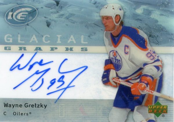 Wayne Gretzky Oilers UD 2007/08 Glacial Graphs Autographed Card #GG-WG