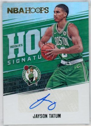 2017-18 Jayson Tatum Celtics Panini NBA Hoops Auto Rookie Card #HSR-JT