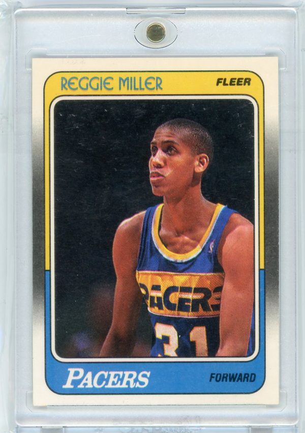 1988 Reggie Miller Pacers Fleer Rookie Card #57