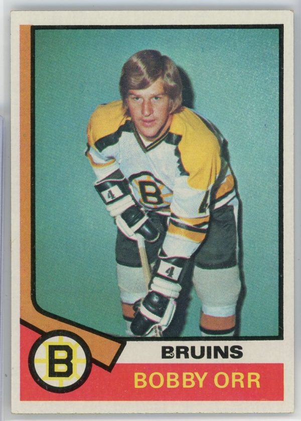 1974-75 Bobby Orr Bruins Topps Card #100