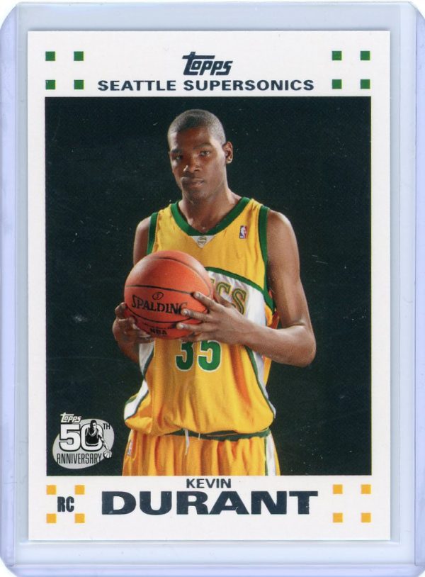 2007-08 Kevin Durant Supersonics Topps White Rookie Card #2