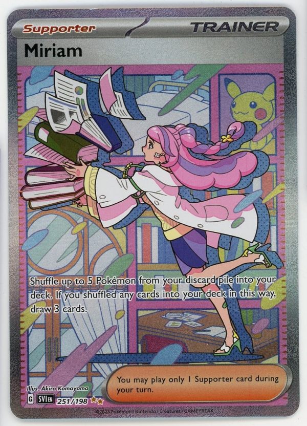 Pokemon Miriam Trainer 251/198 Special Illustration Rare Scarlet & Violet