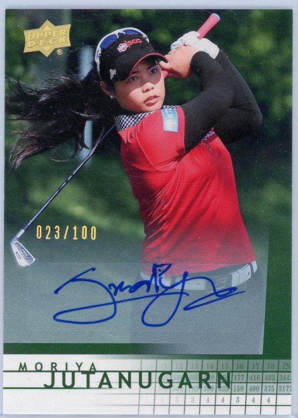 Moriya Jutanugarn 2013 SP Game Used Golf Autograph 023/100 Card #R52