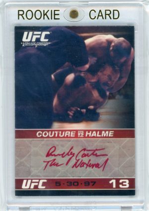2009 Randy Couture UFC Topps Round 1 RARE Red Ink Auto Rookie Card #A-RC
