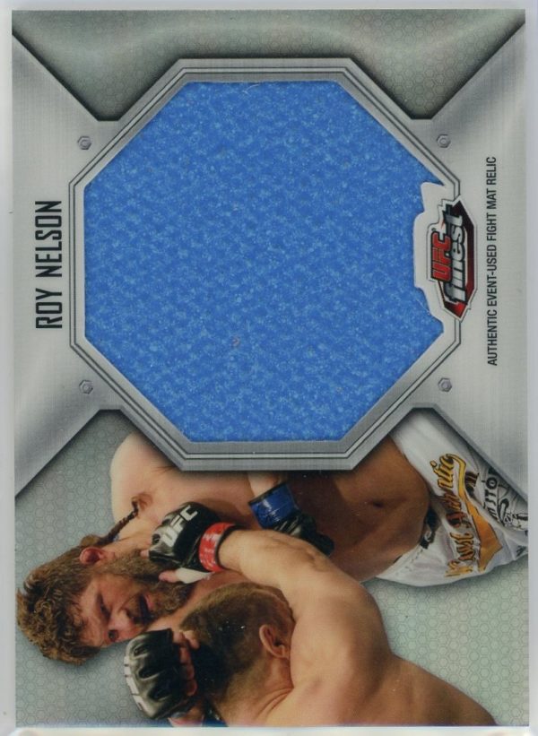 2012 Roy Nelson UFC Topps Finest Jumbo Mat Relic Card #FFJM-RN