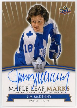 Jim Mckenny 2017-18 UD Centennial Maple Leafs Marks Autograph #MLM-JM