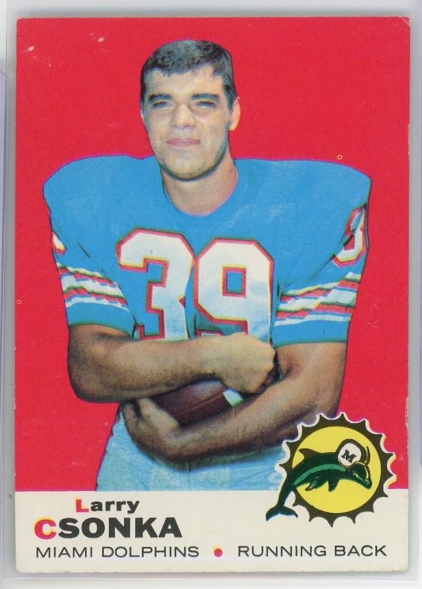 Larry Csonka Dolphins 1969 Topps RC Rookie Card #120