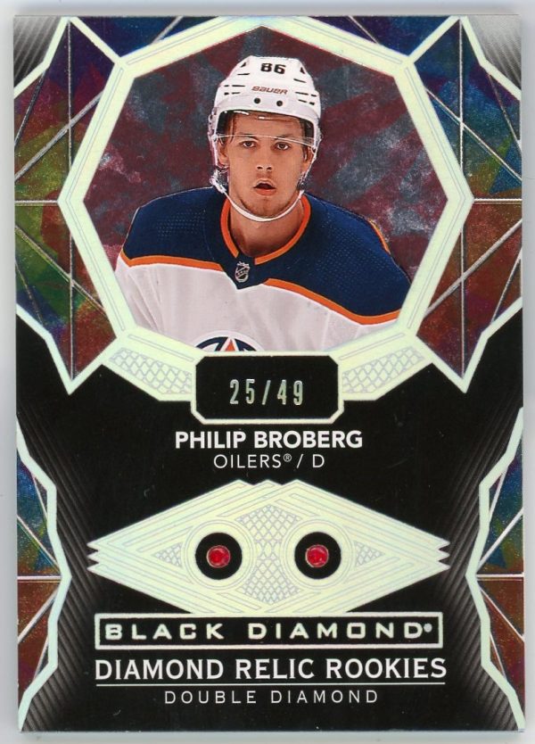 Philip Broberg 2020-21 UD Black Diamond Double Ruby Diamond Relic /49 BDR-PB