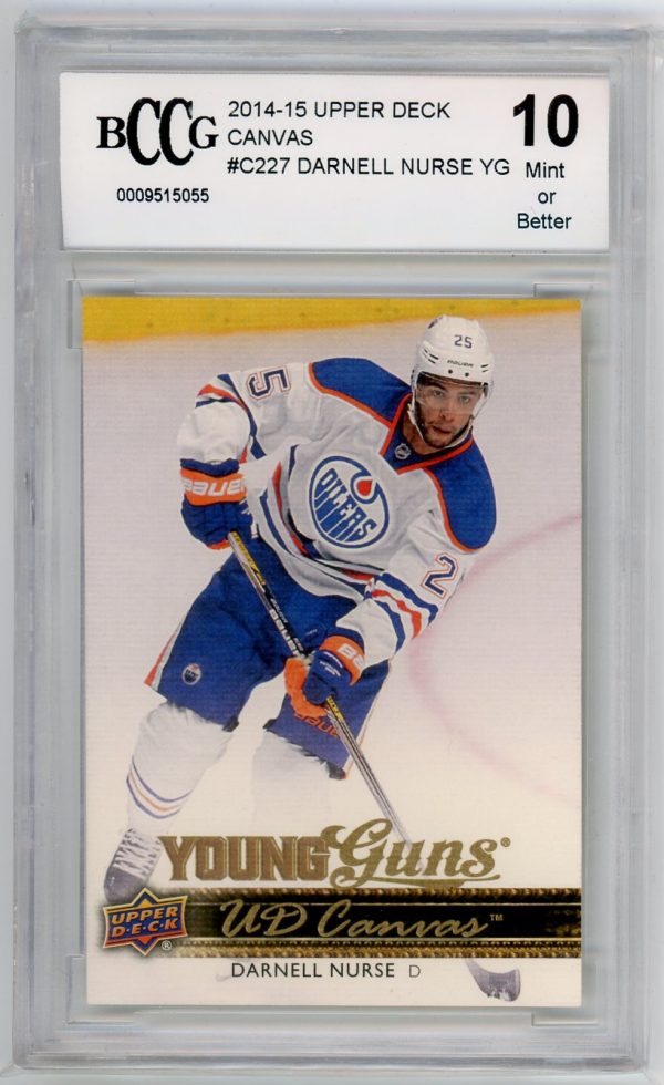 Darnell Nurse Oilers UD 2014-15 UD Canvas Young Guns Rookie Card #C227 BCCG 10