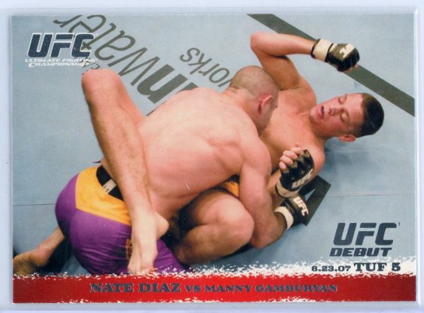 2009 Nate Diaz vs Manny Gamburyan UFC Topps Round 1 Rookie Card #66