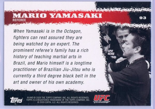 2009 Mario Yamasaki UFC Topps Round 1 Rookie Card #93