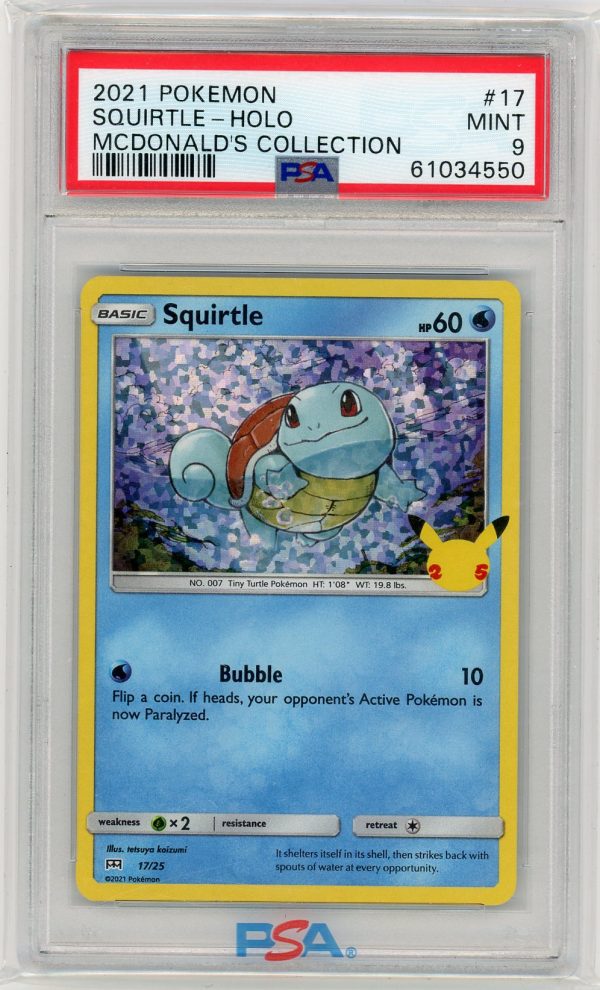 Pokemon Squirtle 17/25 Holo McDonald's Collection PSA 9