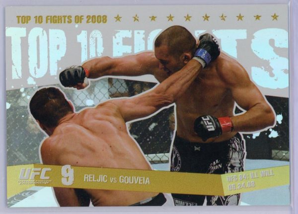 2009 Reljic vs Gouveia UFC Topps Round 1 Gold /88 Rookie Card #TT34