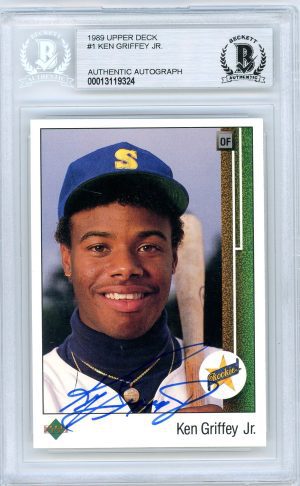 Ken Griffey Jr. Mariners 1989 Upper Deck Baseball Rookie Beckett Auto Card #1