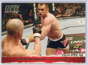 2009 Rich Franklin vs Evan Tanner UFC Topps Round 1 Gold Rookie Card #14