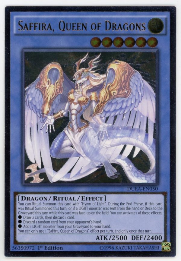 Yu-Gi-Oh! Saffira, Queen Of Dragons Ultimate Rare 1st Edition DUEA-EN050 NM