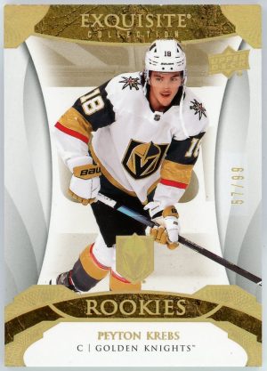 Peyton Krebs 2020-21 UD Exquisite Collection Gold Rookie Card /99 #P-PK
