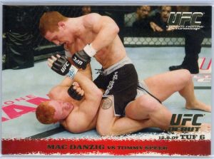 2009 Mac Danzig vs Tommy Speer UFC Topps Round 1 Gold Rookie Card #75