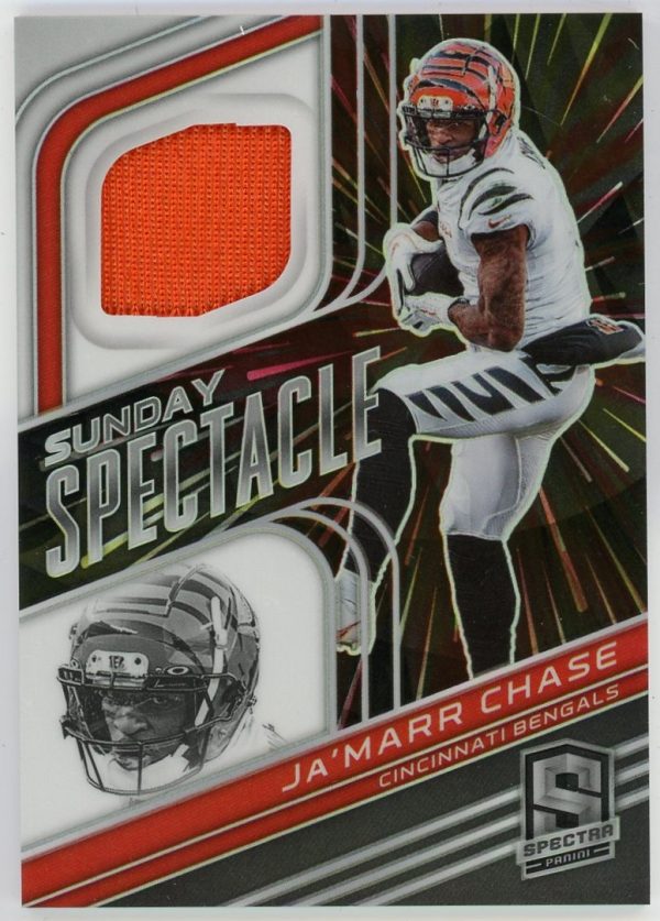 Ja'Marr Chase 2022 Panini Spectra Sunday Spectacle Patch Card /75 #SS-JCH