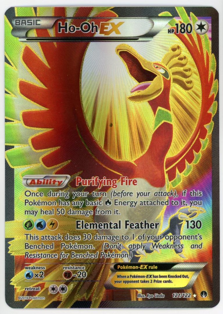 Pokemon Ho Oh Ex 121 122 Breakpoint Full Art Ultra Rare Nm Froggers House Of Cards