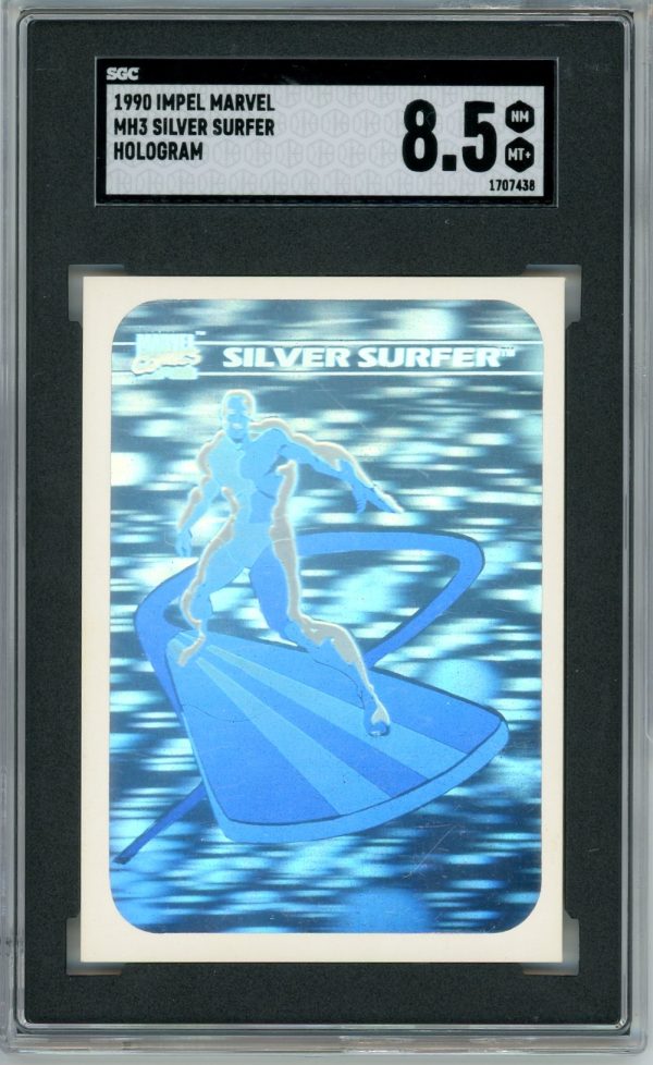 1990 MH3 Silver Surfer Impel Marvel SGC 8.5 Hologram Card