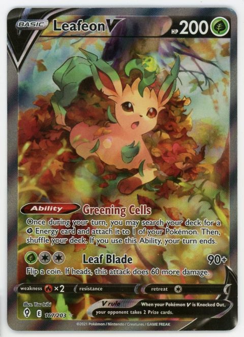 Pokemon Leafeon V 167/203 Evolving Skies Alt Art Ultra Rare | Froggers ...