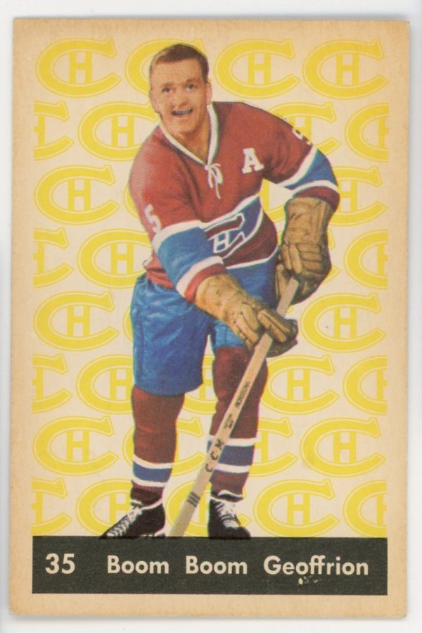 Bernie (Boom Boom) Geoffrion Canadiens 1961-62 Parkhurst Card #35