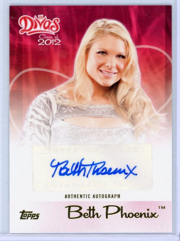 Beth Phoenix 2012 Topps WWE Divas Class of 2012 Autograph Rookie Card