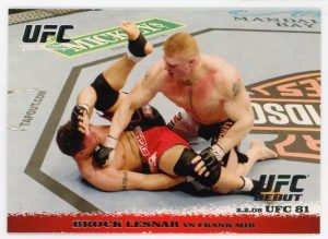 2009 Brock Lesnar vs Frank Mir UFC Topps Round 1 Rookie Card #81
