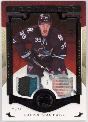 Logan Couture 2015-16 UD Artifacts Black Patch/Tag /3 #102