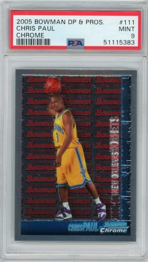 Chris Paul Suns 2005 Bowman Chrome Draft Picks and Prospects PSA 9 Card #111