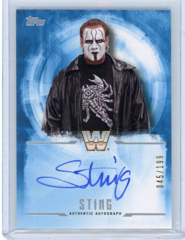 Sting 2017 Topps WWE Undisputed Autograph 045/199 Card #UA-S