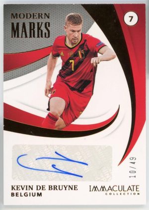 Kevin De Bruyne Belgium 2021 Immaculate Collection Modern Marks Auto /49 Card #MM-KDB
