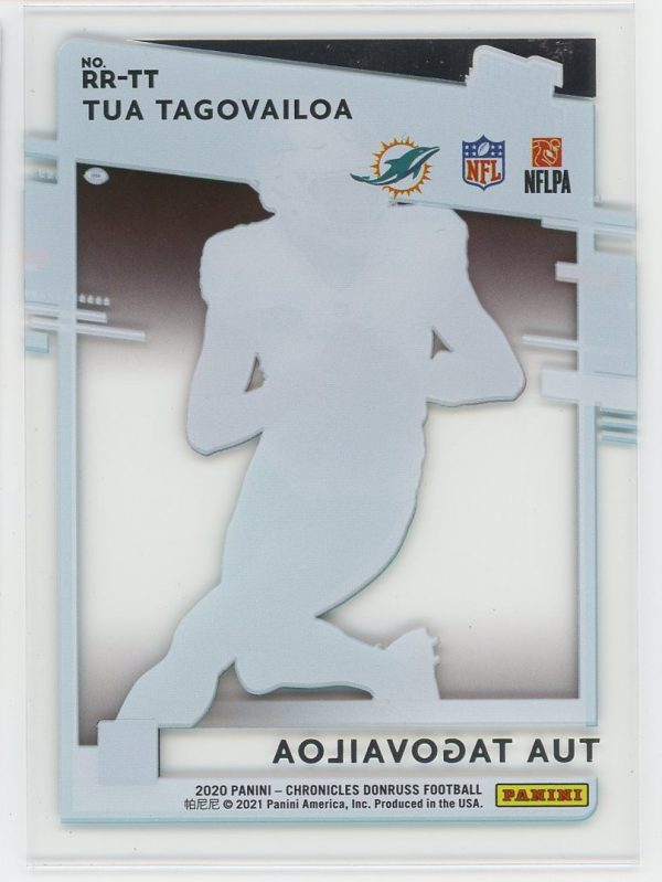 2020 Tua Tagovailoa Dolphins Panini Chronicles Clearly Donruss Rated Rookie Card #RR-TT