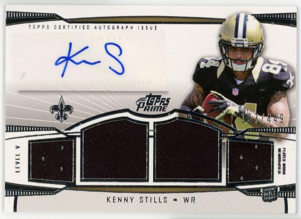 Kenny Stills Saints 2013 Topps Prime RPA Rookie Patch Auto /499 Card #PV-KS