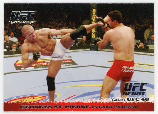 2009 Georges St-Pierre vs Karo Parisyan UFC Topps Round 1 Rookie Card #17